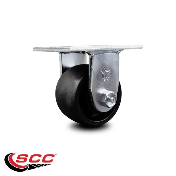 3.25 Inch Glass Filled Nylon Wheel Rigid Caster With Roller Bearing SCC
